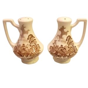 Vintage J&G Meakin Salt & Pepper Shaker Set Romantic England